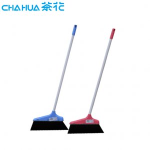 茶花（CHAHUA）塑料扫把 大号斜形扫帚 斜行塑料杆轻便型清洁扫帚笤帚1715（颜色随机）