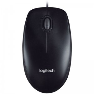 罗技（Logitech）M90鼠标 USB接口有线光点鼠标 办公鼠标 对称鼠标 即插即用 黑色10个
