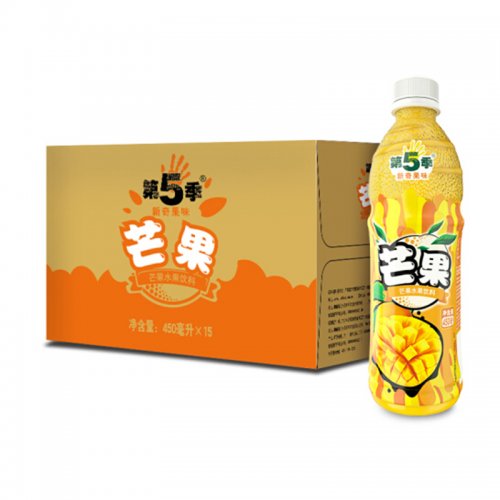 健力宝（JIANLIBAO）中国的味道老品牌饮料 第五季第5季芒果口味450ml*15瓶整箱