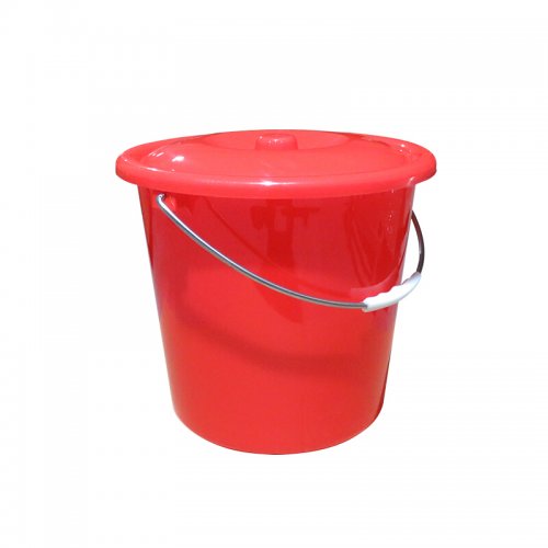 珠塑（ZHUSH）塑料提水桶 加厚耐用圆形收纳桶清洁洗衣桶大容量水桶 珠江桶带盖8L