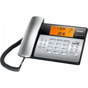 步步高电话机HCD160有绳电话机座机 清晰通话语音报号 屏幕夜光 银色