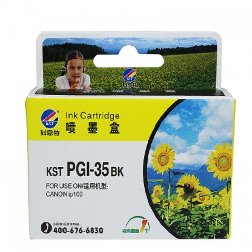 科思特 （KST）PGI-35BK 黑色 墨盒 适用于佳能PIXMA iP100 容量 9.4ml