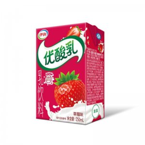 伊利 优酸乳酸奶 草莓味250ml*24盒/整箱