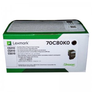 利盟 Lexmark CS310/410/510dn/de 墨粉 碳粉盒 粉盒 70C80K0黑色标准容量（约1000页）