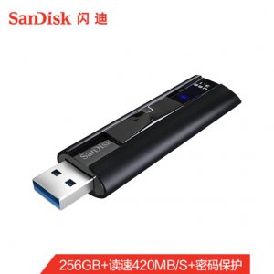 闪迪(SanDisk)256GB USB3.1至尊超极速固态U盘 CZ880 读速高达420MB/s 写380MB/s 移动固态硬盘般的传输体验