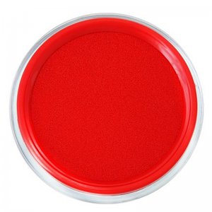 得力NO. 9863 圆形透明外壳快干印台 红色 财务办公用品 红色  单个装