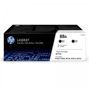 惠普LaserJet CC388AD硒鼓 88A双支装(适用 1108;1106;M1213;1216;1136;M202;M226;M126;M128系列等)