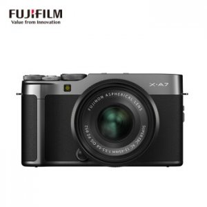 富士（FUJIFILM） X-A7 / 富士XA7 微单相机 套机 （15-45mm镜头 ) 2420万像素 自拍美颜vlog相机 蓝牙WIFI 银/黑色