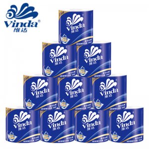 维达(Vinda) V4028卷纸 蓝色经典180g卫生纸巾 10卷/条 单条