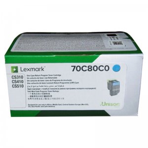 利盟 Lexmark CS310/410/510dn/de 墨粉 碳粉盒 粉盒 70C80C0青色标准容量（约1000页））