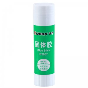 齐心B2667 固体胶棒 21g 固体胶财务办公胶水 单支装