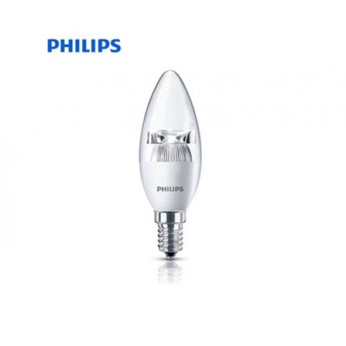 飞利浦（PHILIPS） led灯泡E14小螺口摇曳拉尾烛泡 暖光色烛泡透明 3w E14小螺口