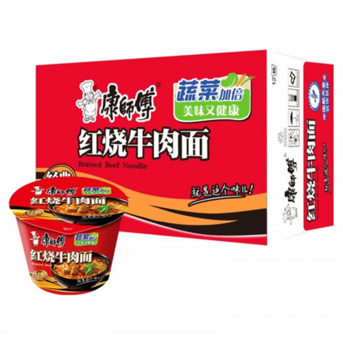 康师傅方便面开心桶红...